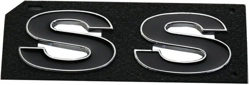 Miniatura 4 de SSDD 2 piezas (par) SS Fender Emblemas de repuesto para 96-02 Camaro SLP SS Badge Nueva reproducción 12369966R (negro/cromo) CH-SS
