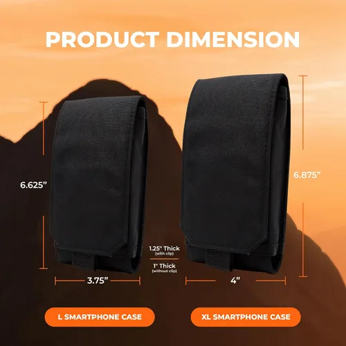 Miniatura 9 de Phone Holster with Clip - Hook Loop Nylon Cellphone Holster Compact Pouch, Backpack Shoulder Strap Accessory - Multifunctional StrapPack Pouches for