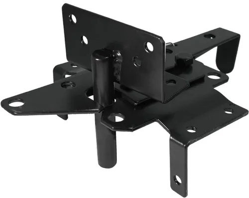 Miniatura 3 de Pestillo de puerta autobloqueante, montaje en poste resistente, palanca de gravedad automática, cerradura de puerta de valla de madera/PVC con Negro