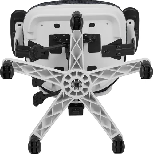 Miniatura 9 de Flash Furniture Nicholas Silla Giratoria de Respaldo Medio para Oficina y Juegos, Silla de Oficina Ergonómica de Malla con Soporte Lumbar y Altura