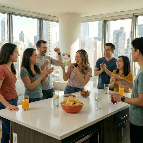 Miniatura 10 de GENSMAK! Juego de fiesta - Atractivo juego de trivia multigeneracional con pistas cómicas - Divertido para familiares y amigos, adultos