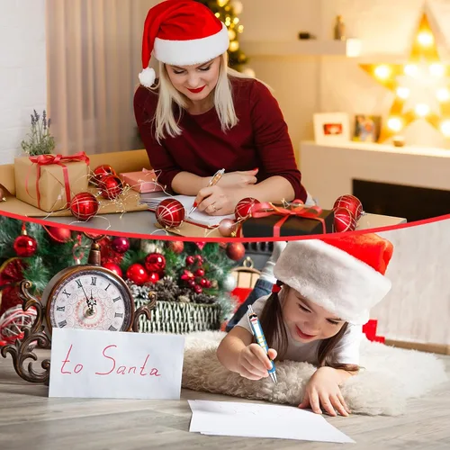 Miniatura 6 de Geyoga 48 piezas de bolígrafos navideños retráctiles, lindos bolígrafos de bola de Navidad de colores, tinta negra, suministros de oficina