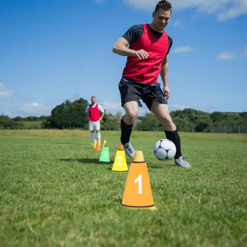 Miniatura 2 de Toyvian Fundas de cubo con logotipo digital, 10 unidades, protectores de cono numerados para entrenamiento de fútbol, agilidad, deportes, manga