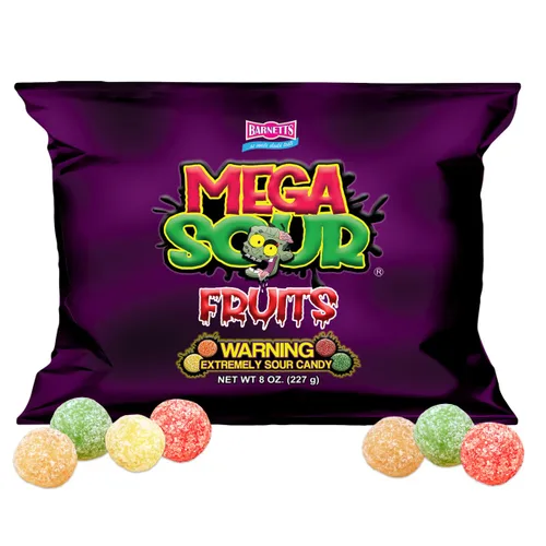 Miniatura 28 de Barnetts - Mega Sour Candy Apple 3.67 oz - Bolsas dulces de moda - Dulces tradicionalmente hechos a mano - Revestimiento agrio dura 20 segundos