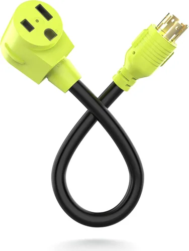 NEMA L14-30P a 6-50R adaptador de generador a soldador, cable de alimentación resistente de 1.5 pies, STW 10/3 AWG, 125V/250V, certificación ETL