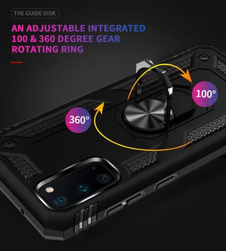 Miniatura 4 de ADDIT Funda S20 para Samsung Galaxy S20 de 6.1 pulgadas, con anillo de soporte, soporte ajustable, grado militar, protección resistente, a prueba