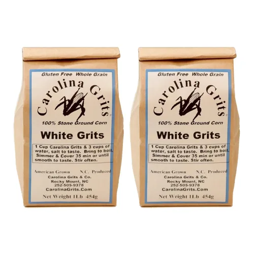 Miniatura 7 de Compañía Carolina Grits Sémola Amarilla Molida Tradicionalmente en Piedra, sin OGM, Grano Entero y Sin Gluten (Amarillo 1 Paquete (1 Libra))