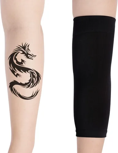 Miniatura 5 de HOVEOX 3 pares de cubiertas de tatuaje para el antebrazo, cubierta de tatuaje, mangas de compresión para brazos para mujeres y hombres Negro