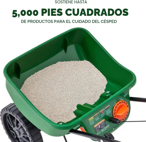 Miniatura 5 de Scotts Turf Builder EdgeGuard - Mini esparcidor de difusión para semillas, maleza y fertilizante, sal, derretimiento de hielo, esparcidor manual