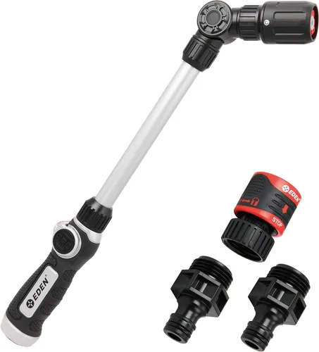 Miniatura 8 de Eden 94621 Pro Metal Boquilla de riego Turbo de 4 patrones de 18" con control de pulgar