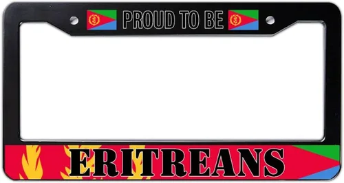 Proud to Be Eritreans - Marco de matrícula para automóvil, bandera de Eritreos, recuerdo de país, marco decorativo de aluminio, marco de matrícula
