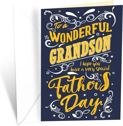 Miniatura 10 de Prime Greetings Tarjeta del día del padre, hecha en Estados Unidos, ecológica, tarjeta gruesa con sobre de primera calidad de 5 x 7.75 pulgadas