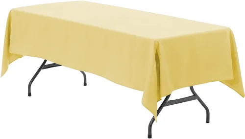 Miniatura 56 de Your Chair Covers - Mantel rectangular de poliéster de 90 x 132 pulgadas, color morado, mantel de boda sin costuras de alta calidad para mesas