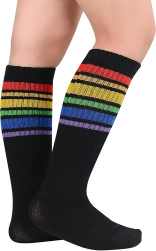 Miniatura 2 de Calcetines de fútbol para niños calcetines de tubo alto hasta la rodilla calcetines de uniforme de algodón lindos calcetines deportivos para niños