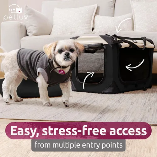 Miniatura 7 de Transportador de mascotas para gatos y perros, lado suave, mediano de 20 x 13 x 13 pulgadas, se adapta a la mayoría de gatos o perros pequeños