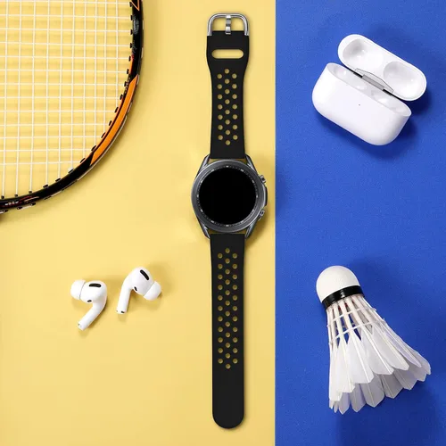 Miniatura 2 de Easuny Correa deportiva compatible con Galaxy Watch 3 de 1.772 pulgadas/Galaxy Watch 1.812 pulgadas, correa de reloj Gear S3 Frontier, 0.866 Negro