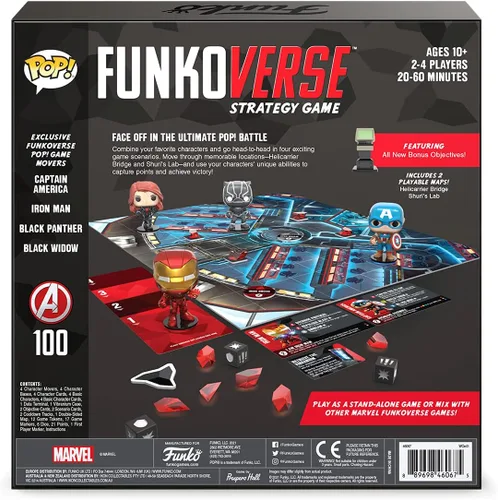 Miniatura 2 de Funko Games Funkoverse Marvel 100 - Juego de mesa de estrategia ligera para niños y adultos (de 10 años en adelante), 2-4 jugadores, paquete de 4