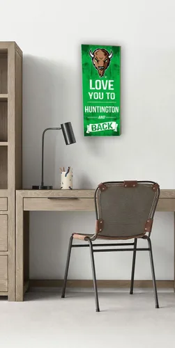 Miniatura 2 de KH deportes ventilador 7"x18" Marshall Thundering Herd Love You a Collage placa con Logo