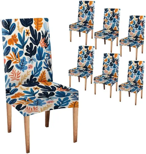 Miniatura 12 de CAPSCEOLL Fundas para Sillas De Comedor 4, Funda elástica para silla de comedor, lavable de elastano, fundas para sillas Parsons de cocina, Fundas