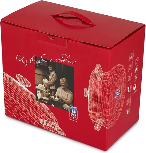 Miniatura 7 de Juego de cazuela esmaltada con tapas de vidrio - 3 piezas 2.2 L / 3 L / 5.3 L (Blackberry)
