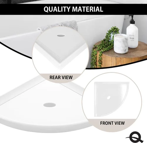 Miniatura 4 de Questech Decor - Estante esquinero de ducha, estante esquinero de ducha para paredes de ducha con azulejos, almacenamiento de baño, organizador