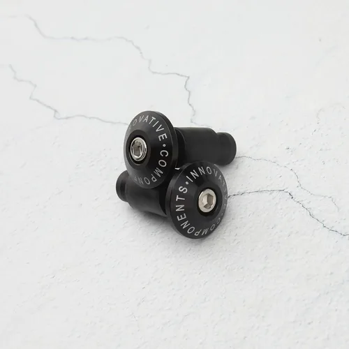 Miniatura 8 de Par de tapas de enchufe de manillar de motocicleta de 0.866 in con tornillos, tubos de expansión, llave hexagonal, color negro, universal