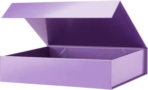 Miniatura 32 de PACKHOME Caja de regalo de 11.5 x 8 x 2.5 pulgadas, caja resistente para camisas con tapa magnética para múltiples ocasiones (negro brillante)
