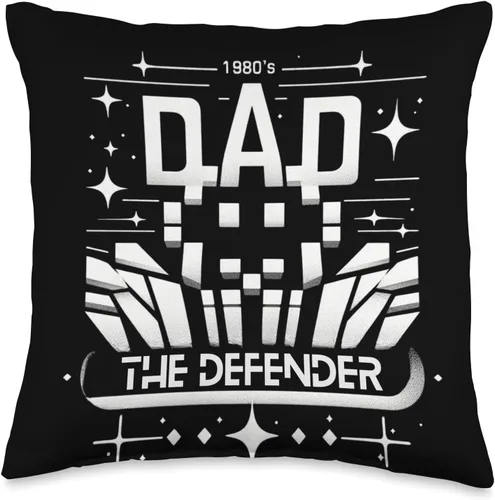80s Retro Gamer Fathers Day Arcade Dads Throw Pillow