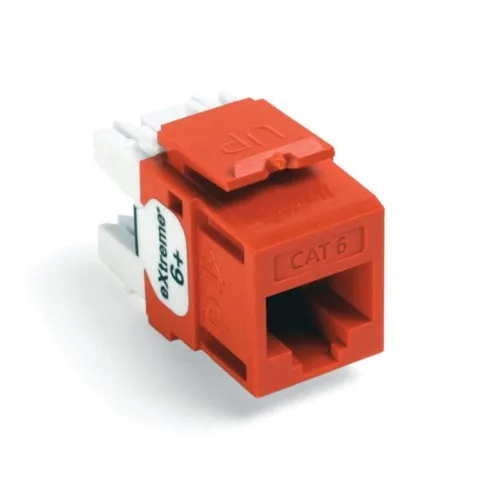 Miniatura 28 de Leviton Extreme 6+ QuickPort Connector, CAT 6, paquete de 150, 61110-JW6, blanco