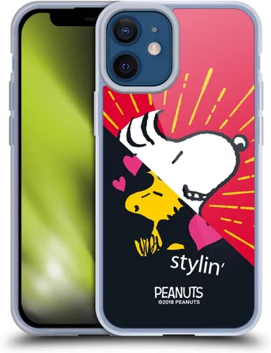 Miniatura 66 de Head Case Designs Funda de gel con licencia oficial de Peanuts Snoopy & Woodstock Halfs and Laughs [protección de grado militar] compatible