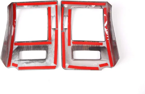 Miniatura 7 de YIWANG Marco de ventilación de aire acondicionado lateral de automóvil ABS cromado 2 piezas para Toyota Land Cruiser Prado FJ150 150 2010-2019