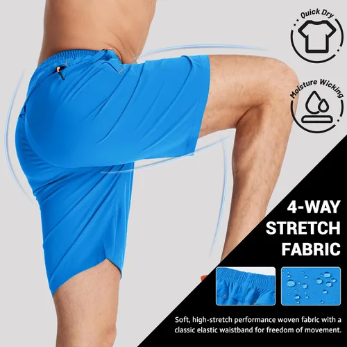 Miniatura 110 de TACVASEN Pantalones cortos deportivos para correr para hombre, 9 pulgadas, de secado rápido, pantalones cortos ligeros de verano, 3 bolsillos