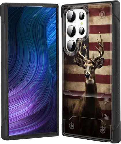 Miniatura 55 de Funda para Galaxy S24 Plus con soporte, doble capa híbrida de policarbonato duro y silicona suave, resistente a prueba de golpes, funda protectora