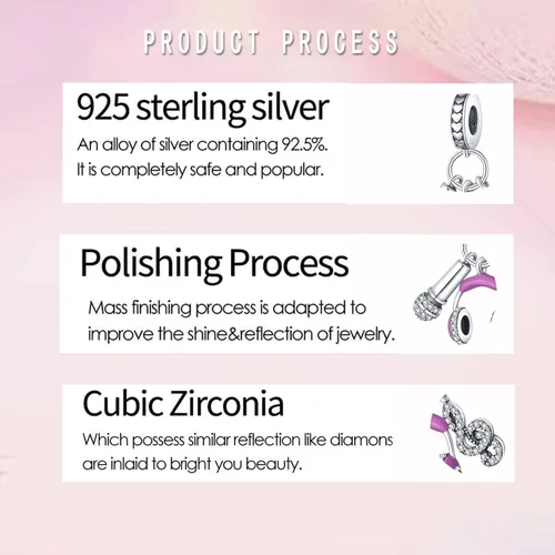 Miniatura 10 de LNQOBU Happy Life - Colgante para pulseras de abalorios, plata de ley 925 para mujer (con un espaciador de cuentas)