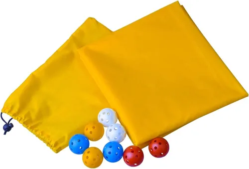 Miniatura 8 de Sonyabecca Yellow Hole Tarp Team Building Games for Work with 8 Pcs Team Building Ball for Teamwork Group Learning Fun