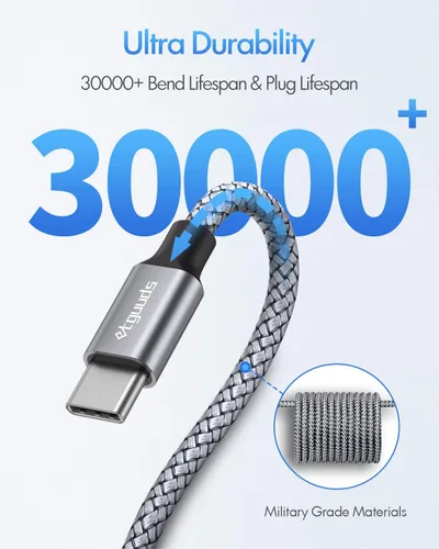 Miniatura 7 de etguuds Cable USB C a USB C de 2 pies, paquete de 2 unidades, 60W USBC a USBC, cable de carga tipo C a C de carga rápida para iPhone 17 16 15 Pro