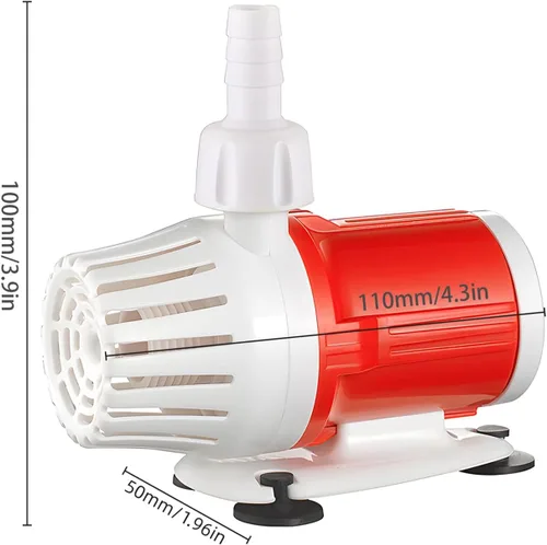 Miniatura 7 de Bomba de agua para acuario de 24 V CC 25 W, bomba de retorno ultra silenciosa, bomba sumergible, bomba de agua hidropónica solar sin escobillas