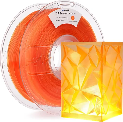 Miniatura 14 de AMOLEN - Filamento de impresora 3D de seda PLA, PLA tricolor púrpura/verde azul/naranja quemado de 0.069 pulgadas, filamento brillante de cambio