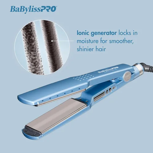 Miniatura 2 de BabylissPRO Enderezadora iónica Titanium nano del pelo, plancha plana profesional para todo tipo de cabello