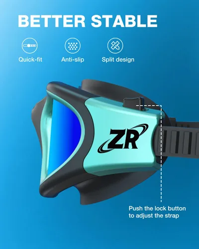 Miniatura 5 de ZIONOR G1 MAX - Gafas de natación polarizadas antivaho para hombres y mujeres A8 (polarizado + azul espejo)