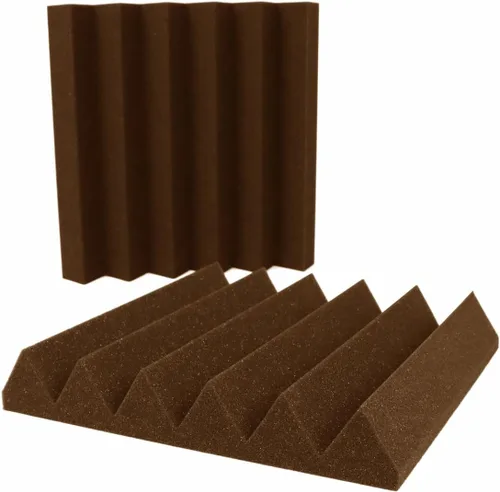 Miniatura 6 de Foam Factory Inc Paquete de 24 Paneles de Espuma Acústica de Color para Estudio Insonorización Azulejos de Pared en Forma de Cuña 12" X 12" X 2