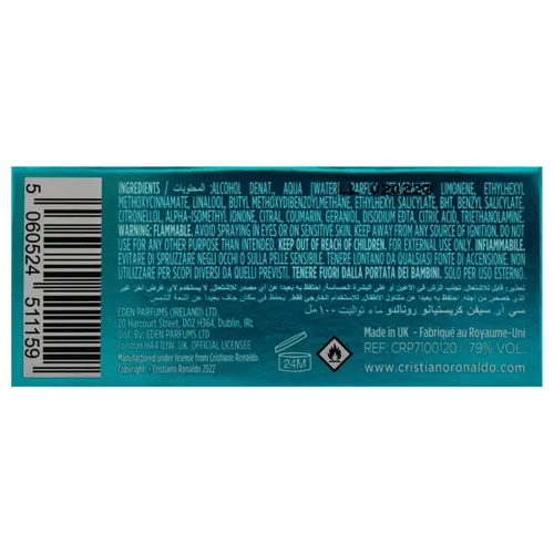Miniatura 11 de CR7 Origins Cristiano Ronaldo - Eau De Toilette Aroma de colonia para hombre - Con sorbete de piña, mandarina y pachulí - De la colección original