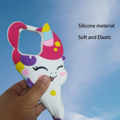 Miniatura 3 de Funda 3D linda de unicornio suave para iPhone 11 de 6.1 pulgadas, funda de silicona suave con diseño de unicornio de dibujos animados kawaii