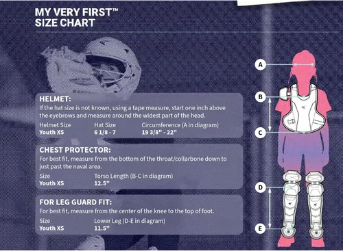 Miniatura 4 de Easton Jen Schro My Very First Youth Softball Catcher’s Set Helmet, Leg Guards & Chest Protector Included