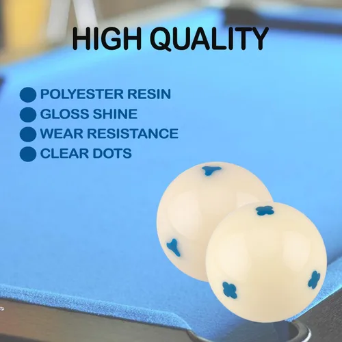 Miniatura 3 de Bola de billar blanca de repuesto de 2-1/4", bola blanca de taco, bola azul de 6 puntos AAA, 6 onzas, 6.00 oz, accesorios para mesa de billar CLOVER