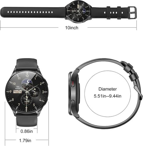 Miniatura 6 de IOWOODO Smart Watch for Women, Answer/Make Call, 1.43'' AMOLED Ultra-Clear Screen Fitness Tracker with 120+ Sport Modes Heart Rate/Sleep/SpO2