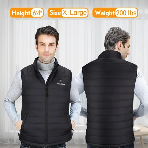 Miniatura 2 de HEATOO Chaleco térmico para hombre chaquetas de calefacción ligeras con batería de 10000 mAh 74 V para esquí pesca en hielo caza