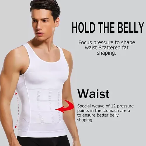 Miniatura 4 de SHAPERLUV - Camiseta sin mangas para hombre, camiseta moldeadora de cuerpo Shaperluv, para hombre, moldeador de cuerpo abdominal, camiseta sin