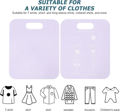Miniatura 6 de VICASKY Tabla plegable para camisas, carpetas de ropa, carpetas de plástico para lavandería, herramientas auxiliares para el hogar, lavandería