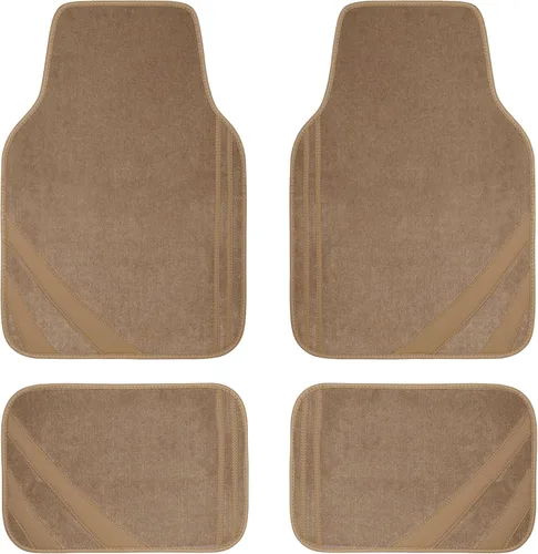 Miniatura 9 de CAR PASS Juego completo de fundas para asientos de auto y volante (de cuero y antideslizante) y tapetes impermeables, mujer o niña, ajuste Gris